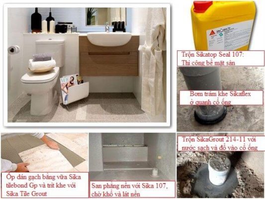 Quy trình để xử lý chống thấm tổng thể nhà vệ sinh