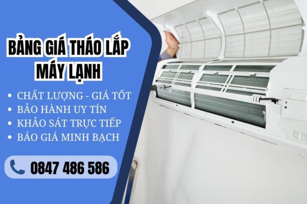Bảng giá tháo lắp máy lạnh