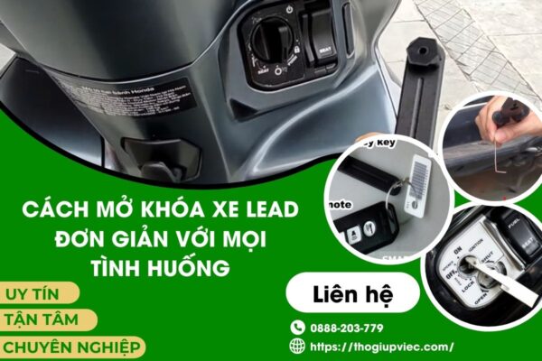 Cách mở cốp xe Lead