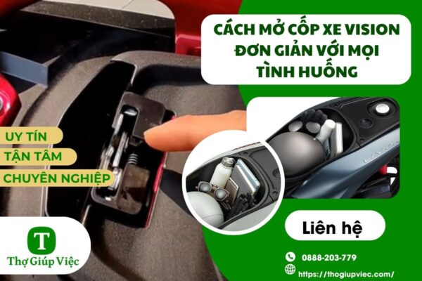 Cách mở cốp xe vision