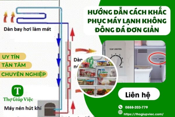 Cách khắc phục tủ lạnh không đông đá